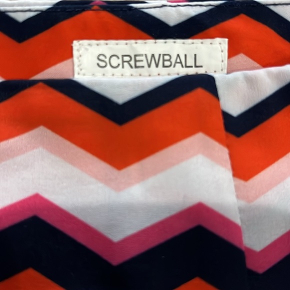 Golftini Screwball Performance Stretch Chevron Patterned Pink Golf Skort Size 8 - Picture 4 of 4